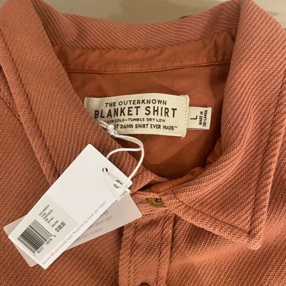 Outerknown Chroma Blanket Shirt | Mineral Red | Size XL | NWT - Picture 3 of 3